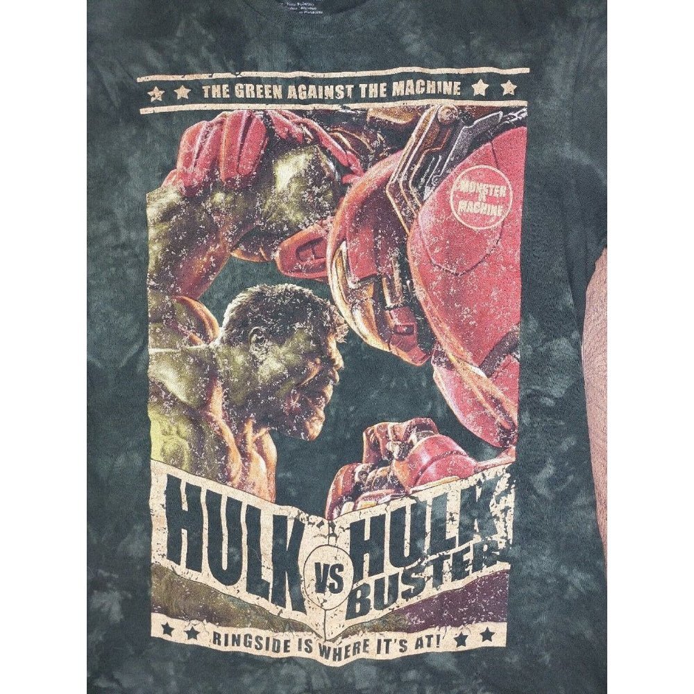 Marvel Avengers T Shirt Mens Small Hulk Vs Hulkbuster Green Against The Machine - Picture 2 of 12